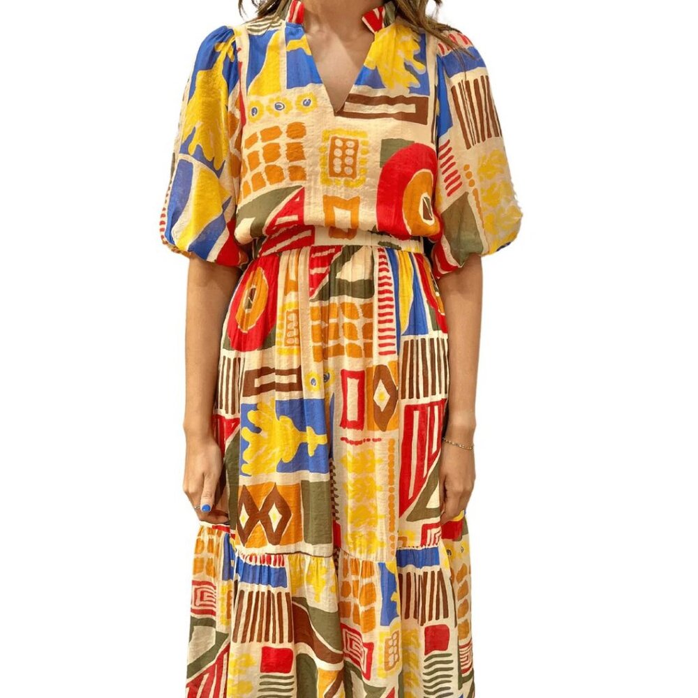 NWT THML Abstract Print Dress Size Large